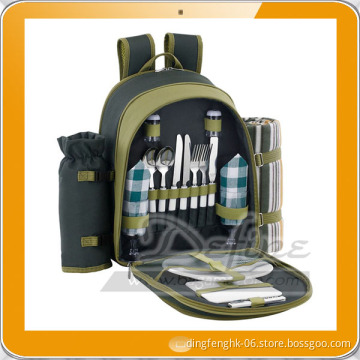 Picnic Backpack Hamper includes Tableware & Fleece Blanket